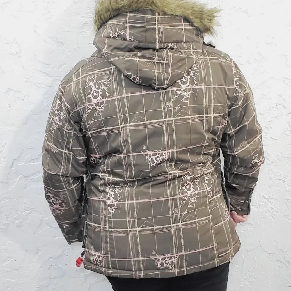 5x$25 Turbine performance Snowboard Girls Fully Insulated Floral hooded Jacket